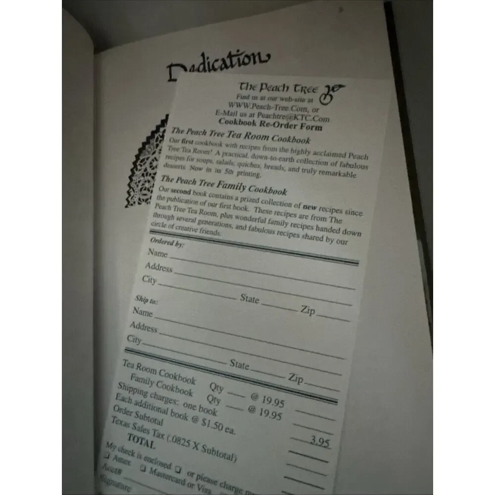 Vintage Peach Tree Family Cookbook Hardcover Cynthia C. Pedregon Signed‎